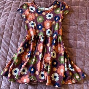 Dot dot smile fall daisies dress 2t